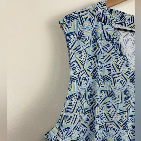 Talbots Geo Pattern Sleeveless Top - Picture 5 of 7